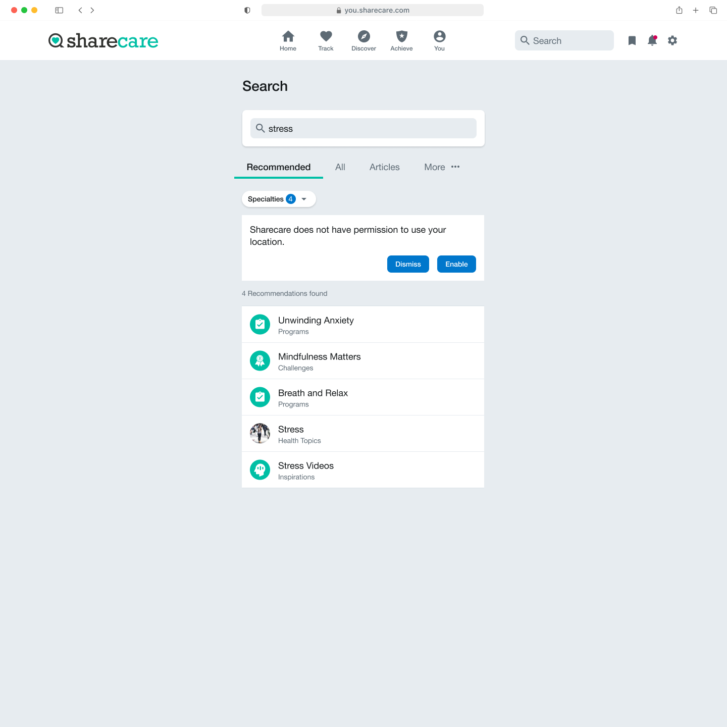 Search – Recommended
